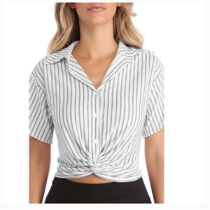 Windsor Striped Crop Top
